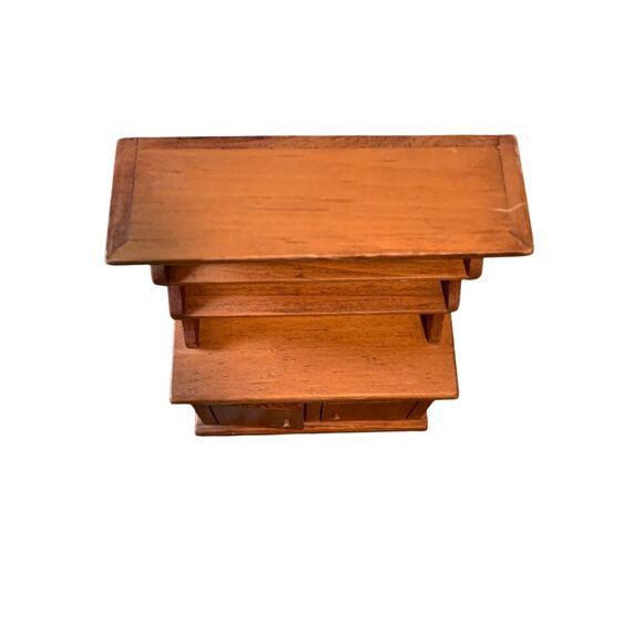 Toncoss Sturbridge Signed Vintage Miniature Dollhouse Wood Hutch Cupboard - Picture 5 of 8